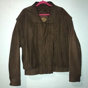 Vintage Thick Brown Leather Jacket